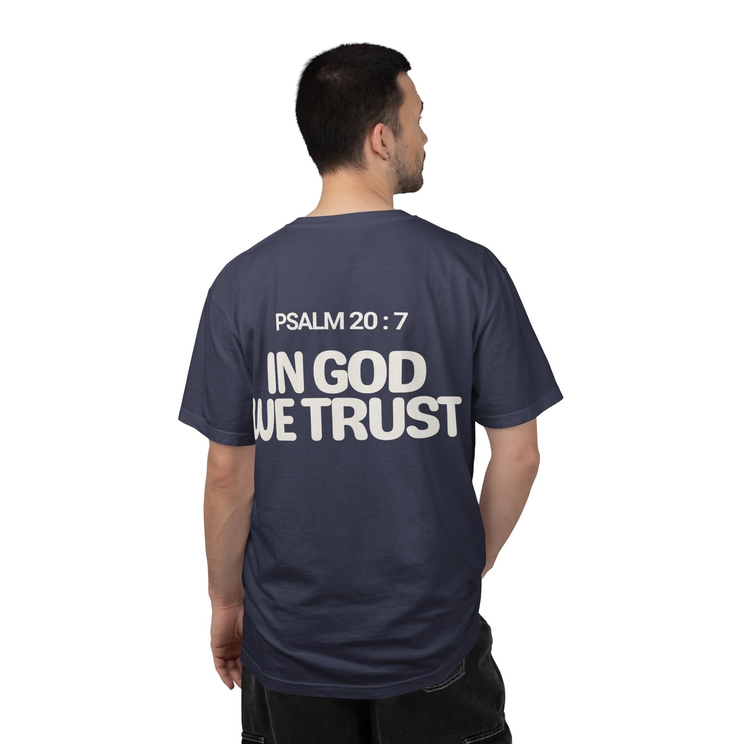 In God We Trust T-Shirt in Denim