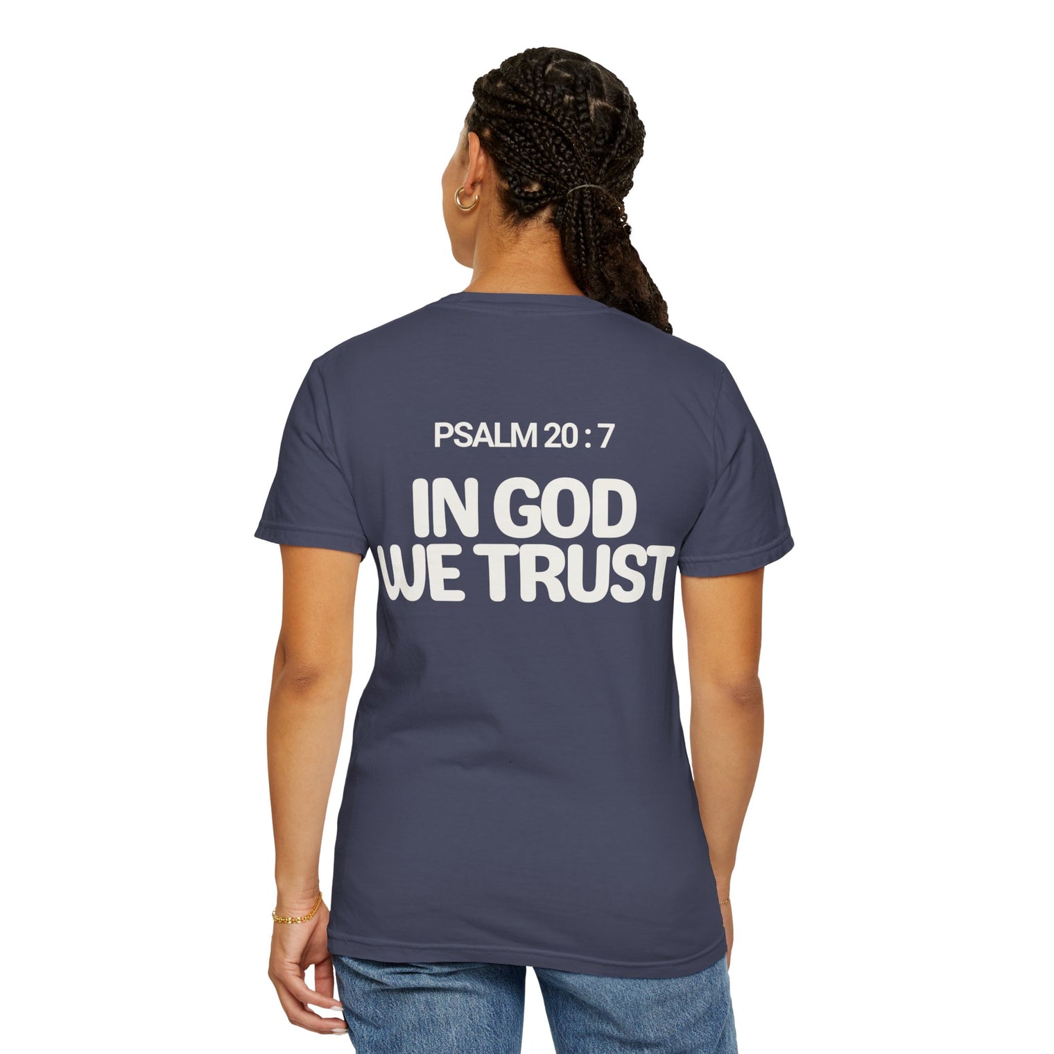 In God We Trust T-Shirt in Denim