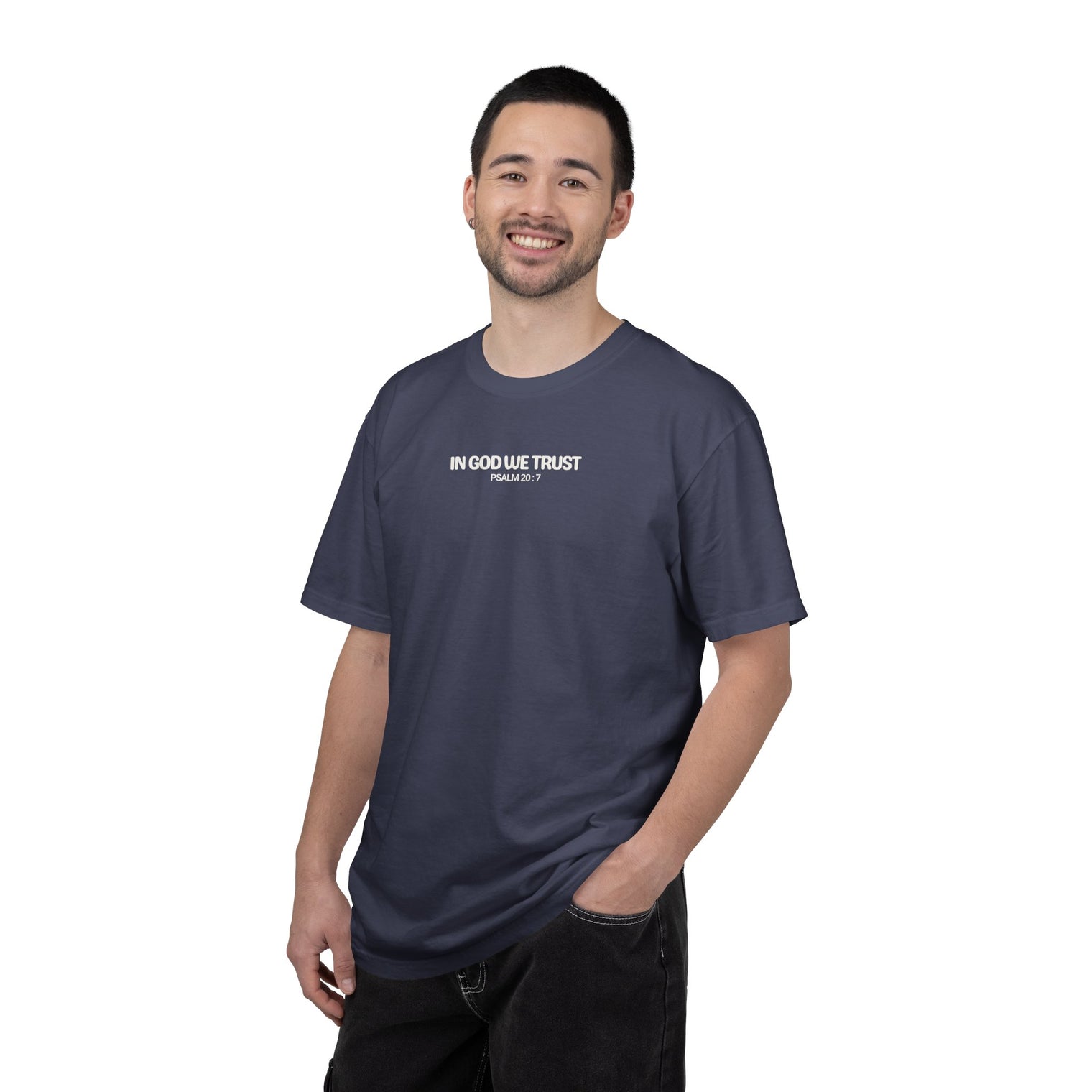 In God We Trust T-Shirt in Denim