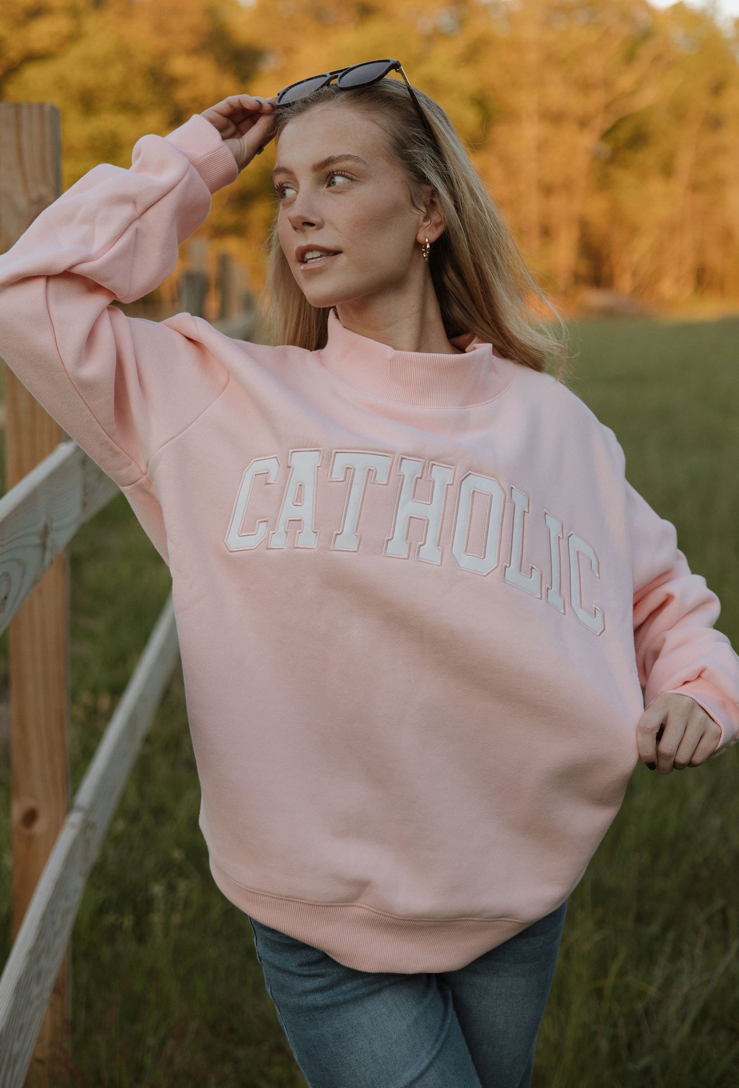 The Catholic Mockneck Pink