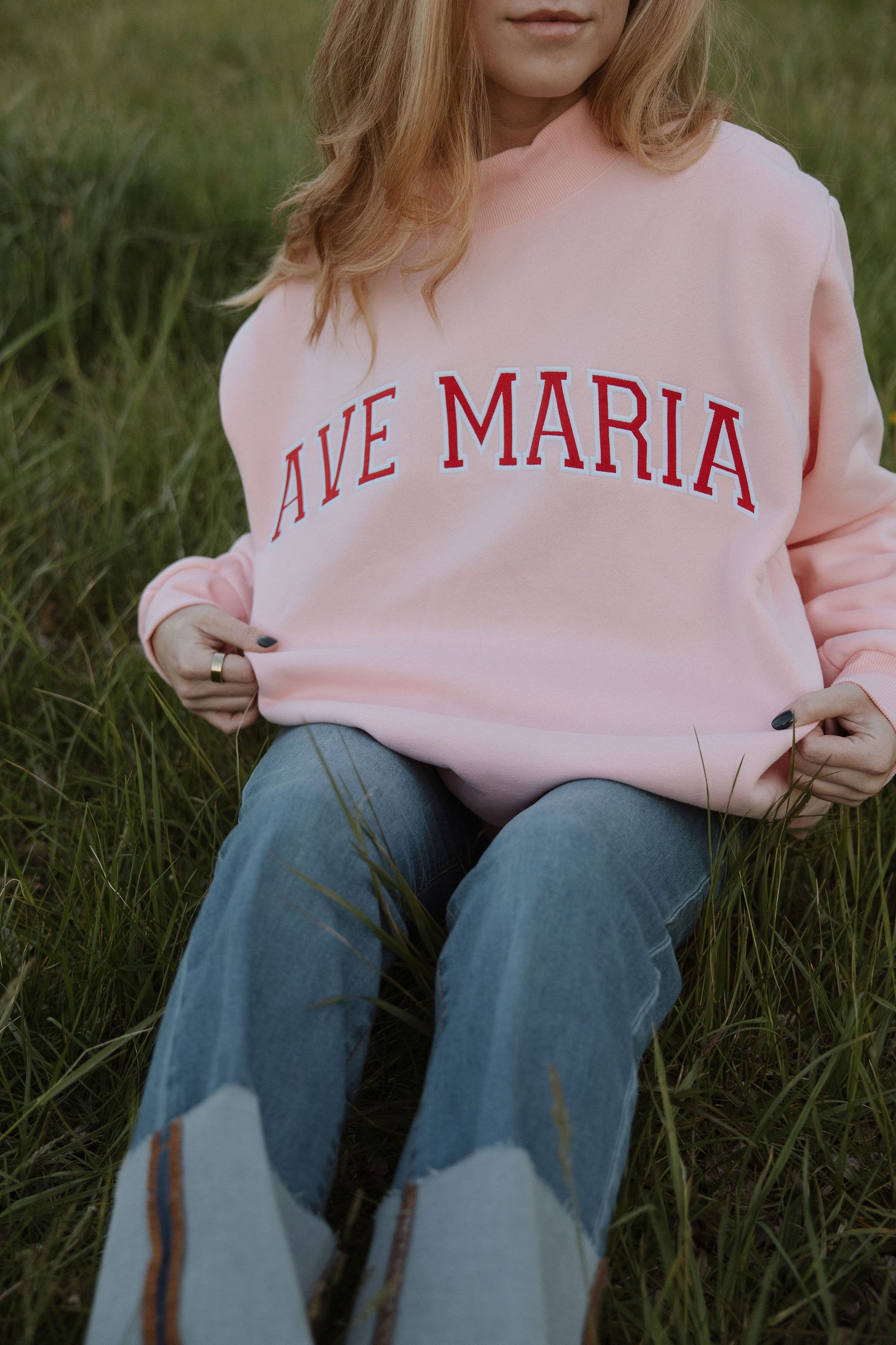 The Ave Maria Mockneck Pink