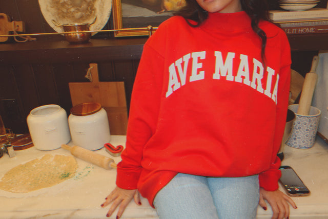 The Ave Maria Mockneck Red