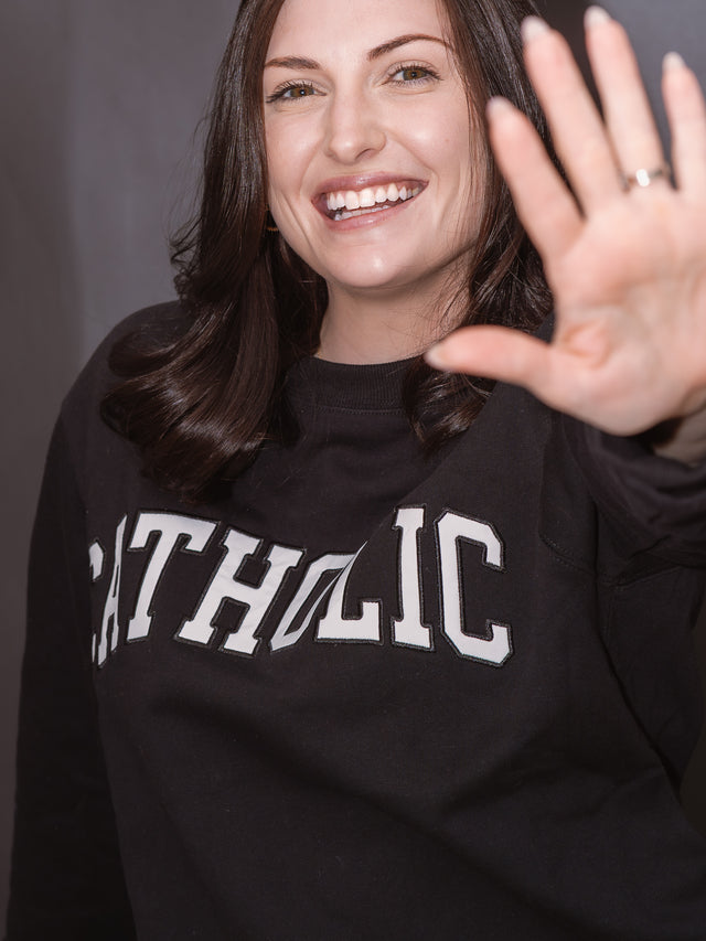 The Catholic Crewneck Black