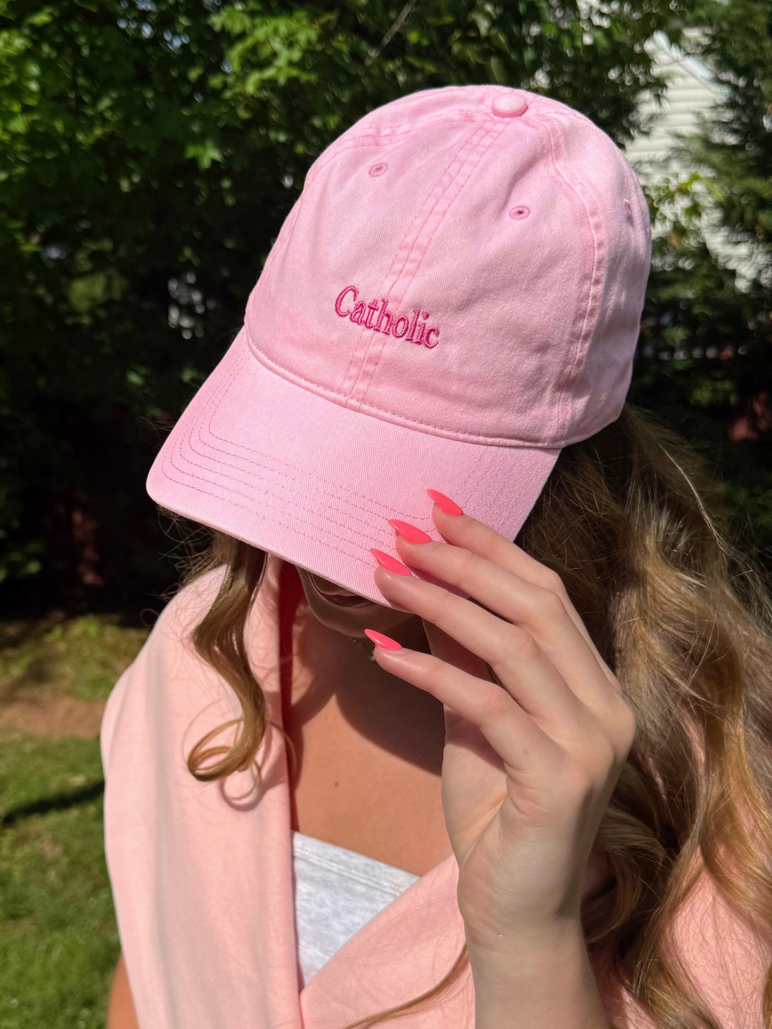 The Catholic Hat Pink