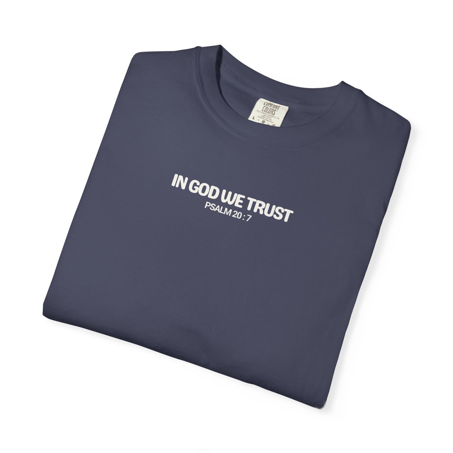 In God We Trust T-Shirt in Denim