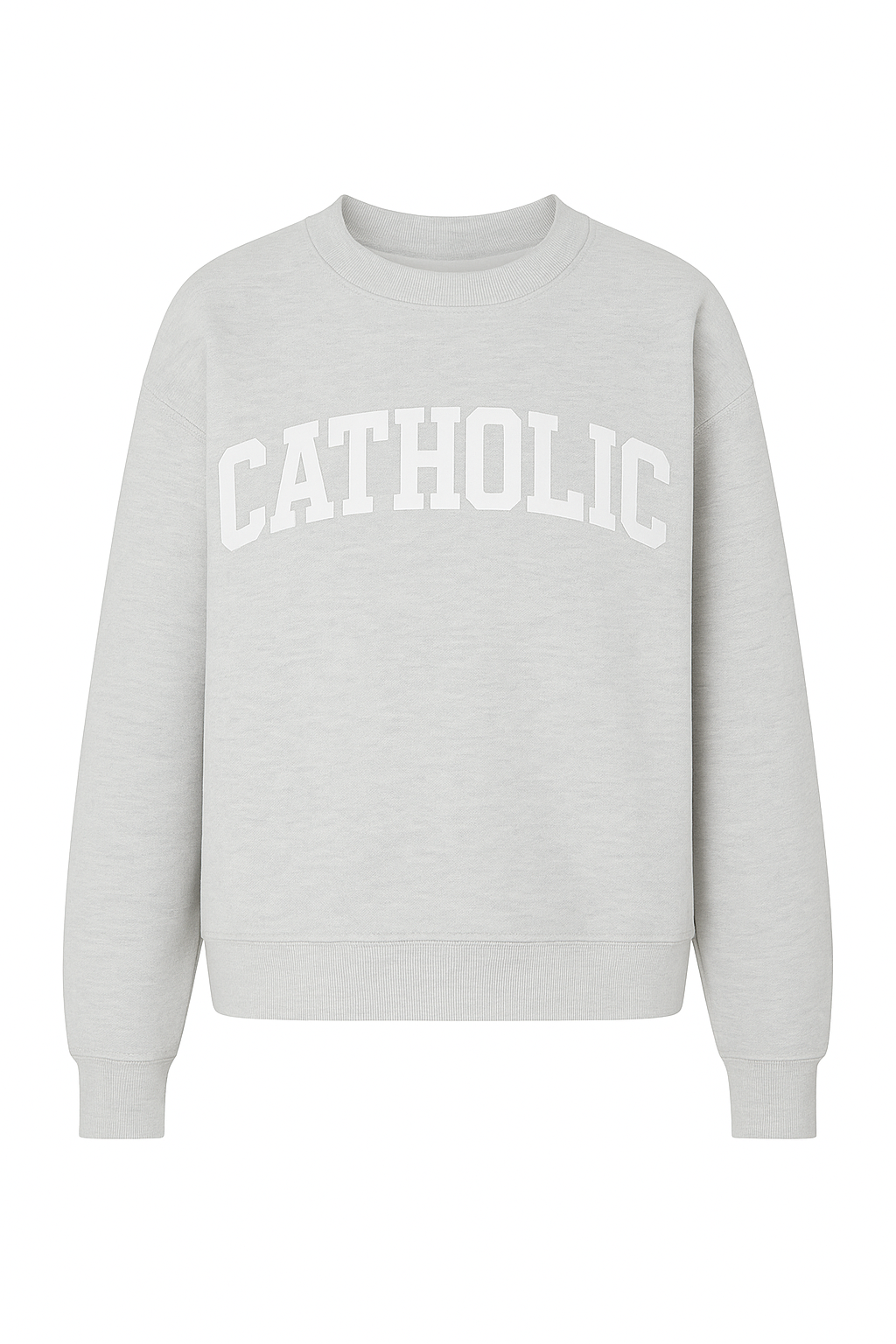The Catholic Crewneck Light Gray