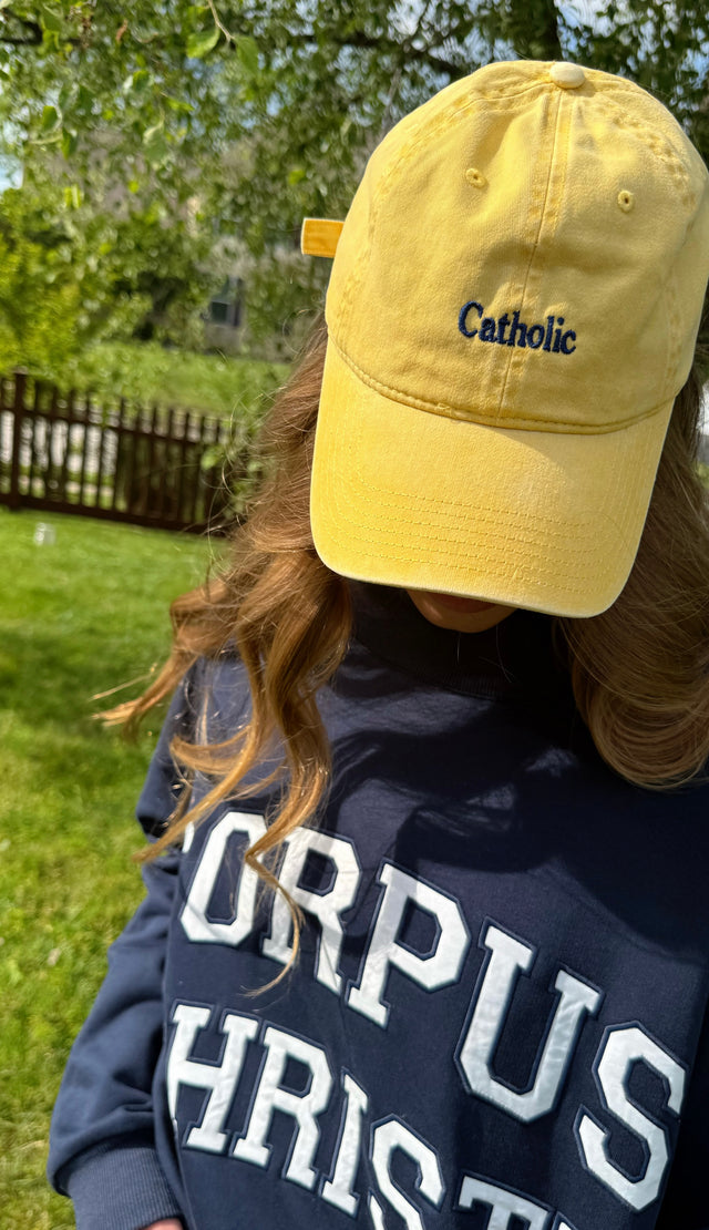 The Catholic Hat Yellow