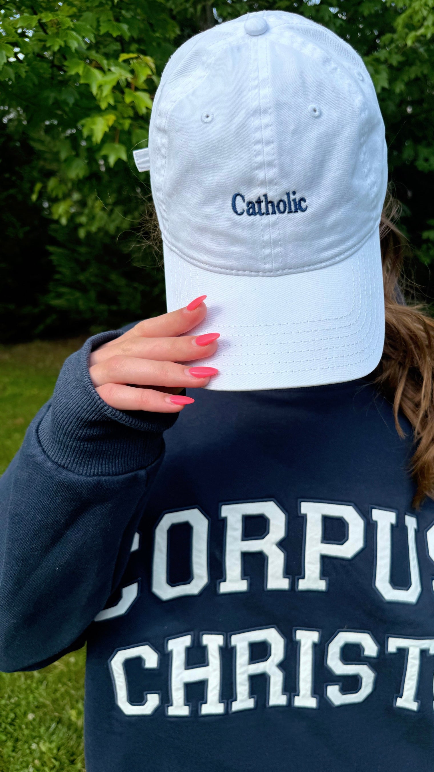 The Catholic Hat White