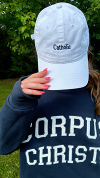 The Catholic Hat White