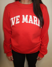 The Ave Maria Crewneck Red