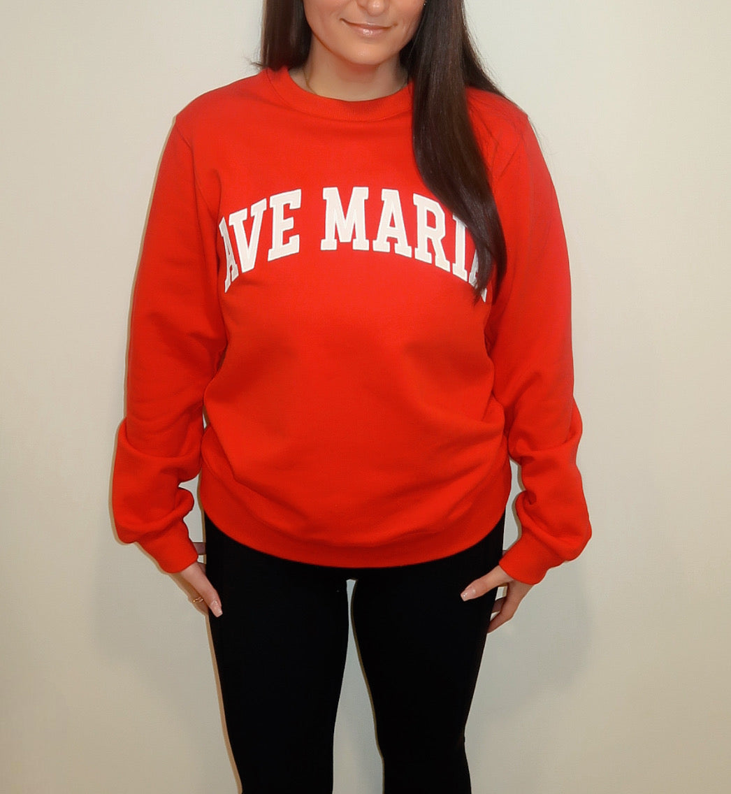 The Ave Maria Crewneck Red
