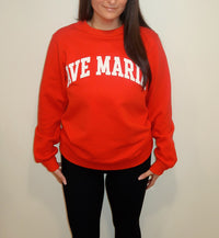 The Ave Maria Crewneck Red